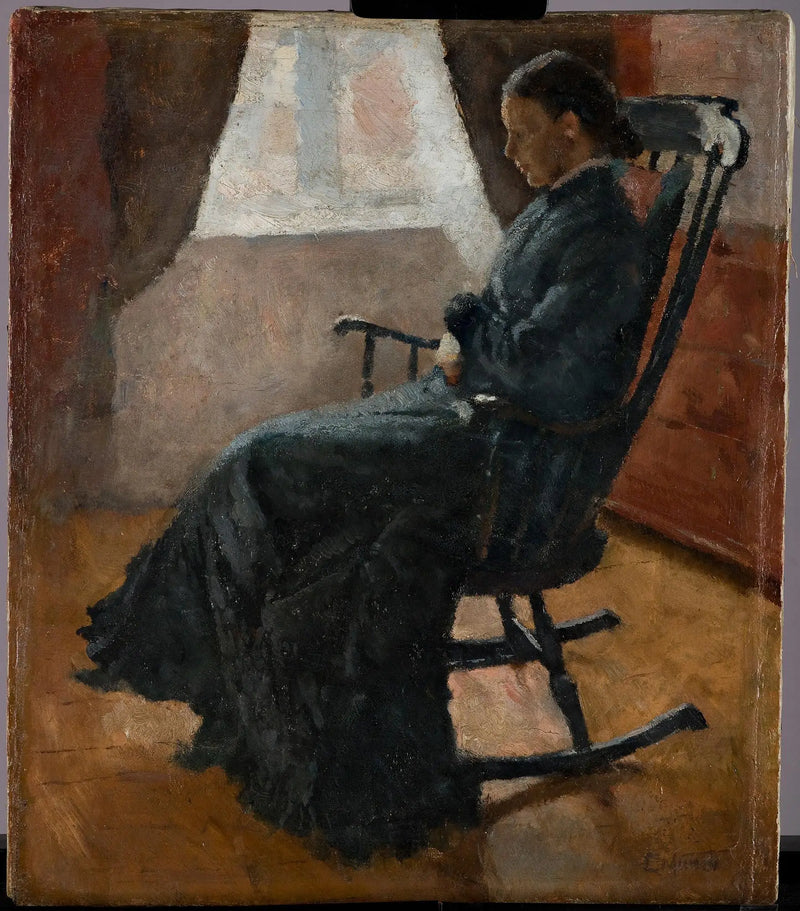 Karen Bjølstad dans un fauteuil à bascule - Edvard Munch