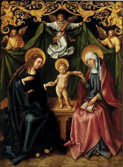 Katharinenaltar: Hl. Anna Selbdritt - Hans Holbein the Elder