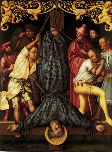 Katharinenaltar: Martyrium des hl. Petrus - Hans Holbein the Elder