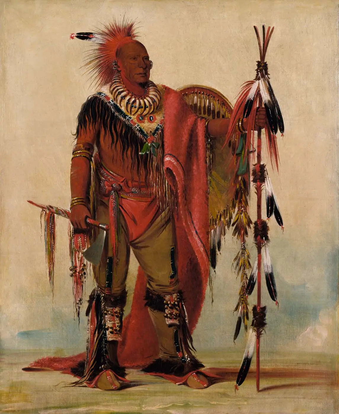 Kee-o-kúk le renard vigilant chef de la tribu - George Catlin - Alpha Reproduction