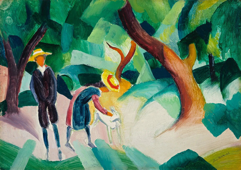 Kinder mit Ziege - August Macke