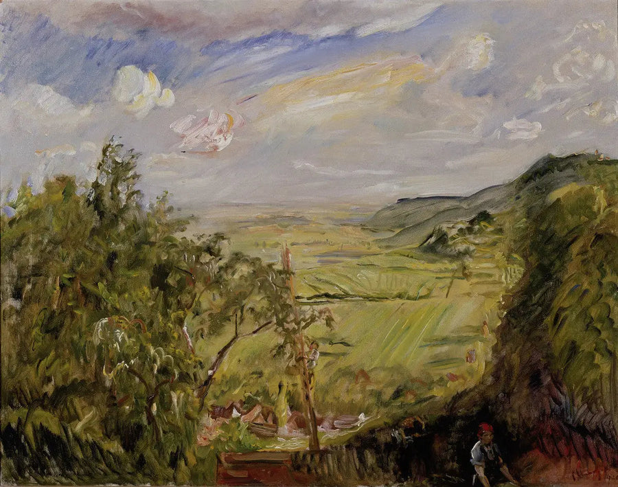 Kirschernte, Blick von Neukastel nach Süden - Max Slevogt