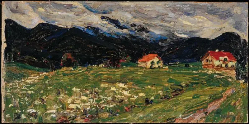 Kochel, paysage avec deux maisons - Vassily Kandinsky