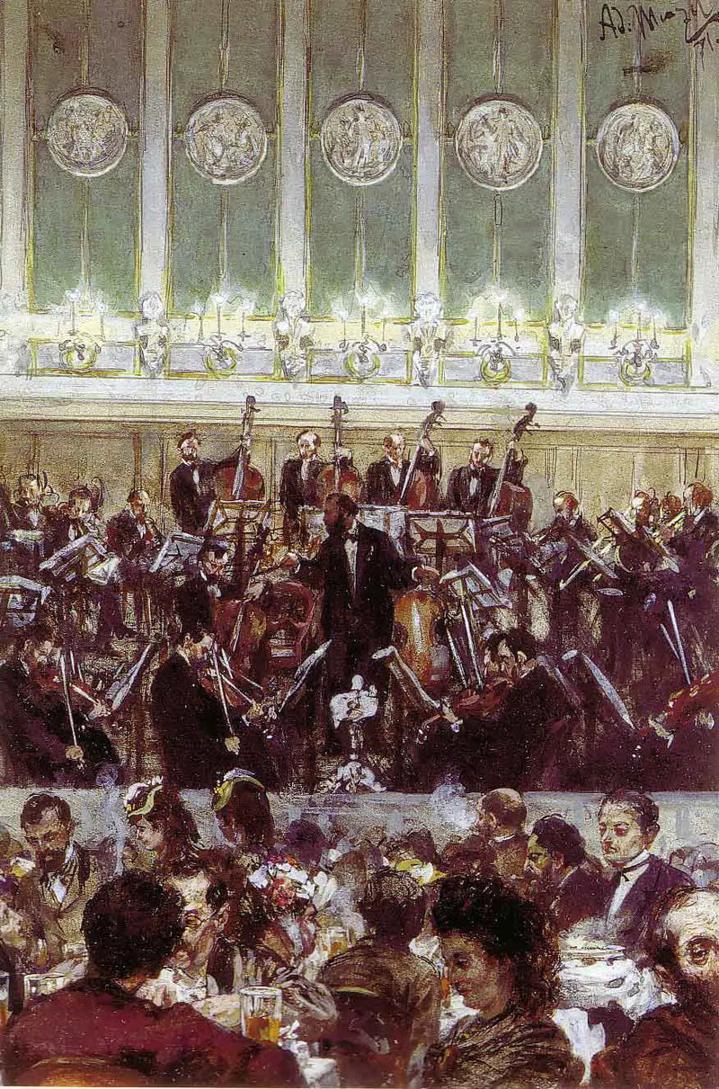 Konzert bei Bilse - Adolph von Menzel