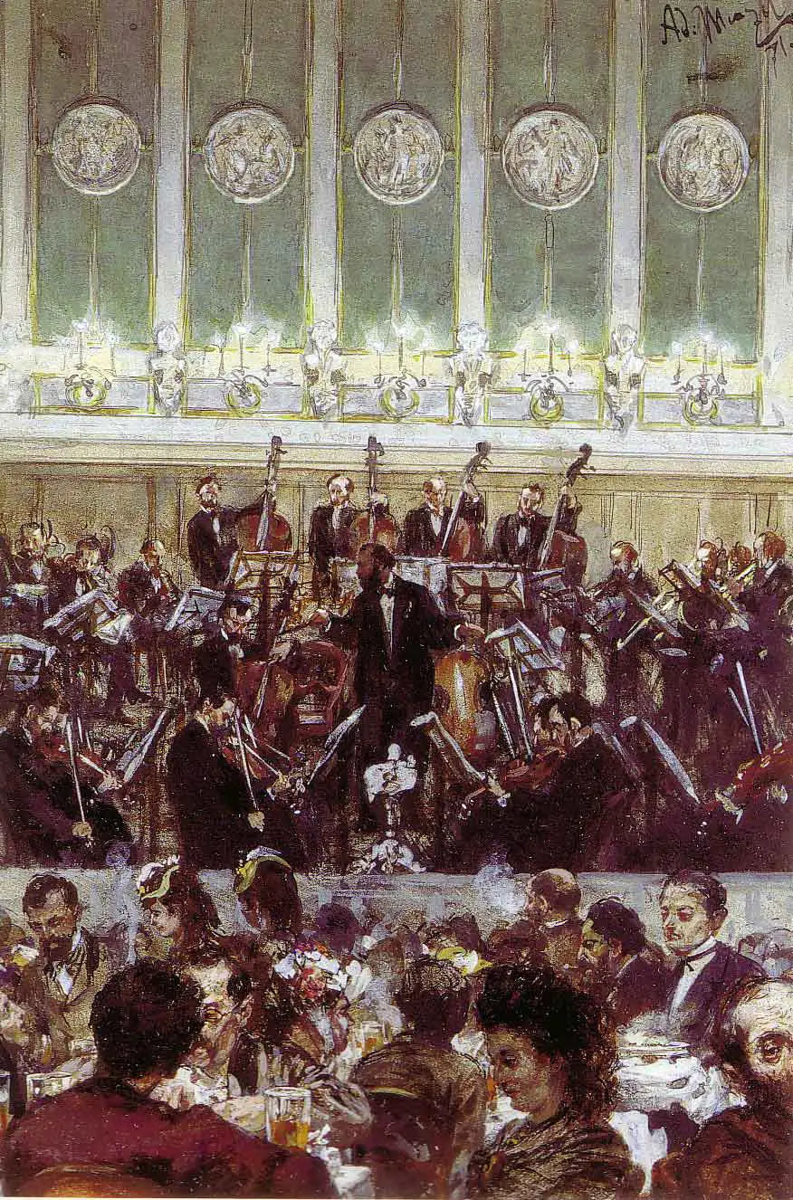 Konzert bei Bilse - Adolph von Menzel