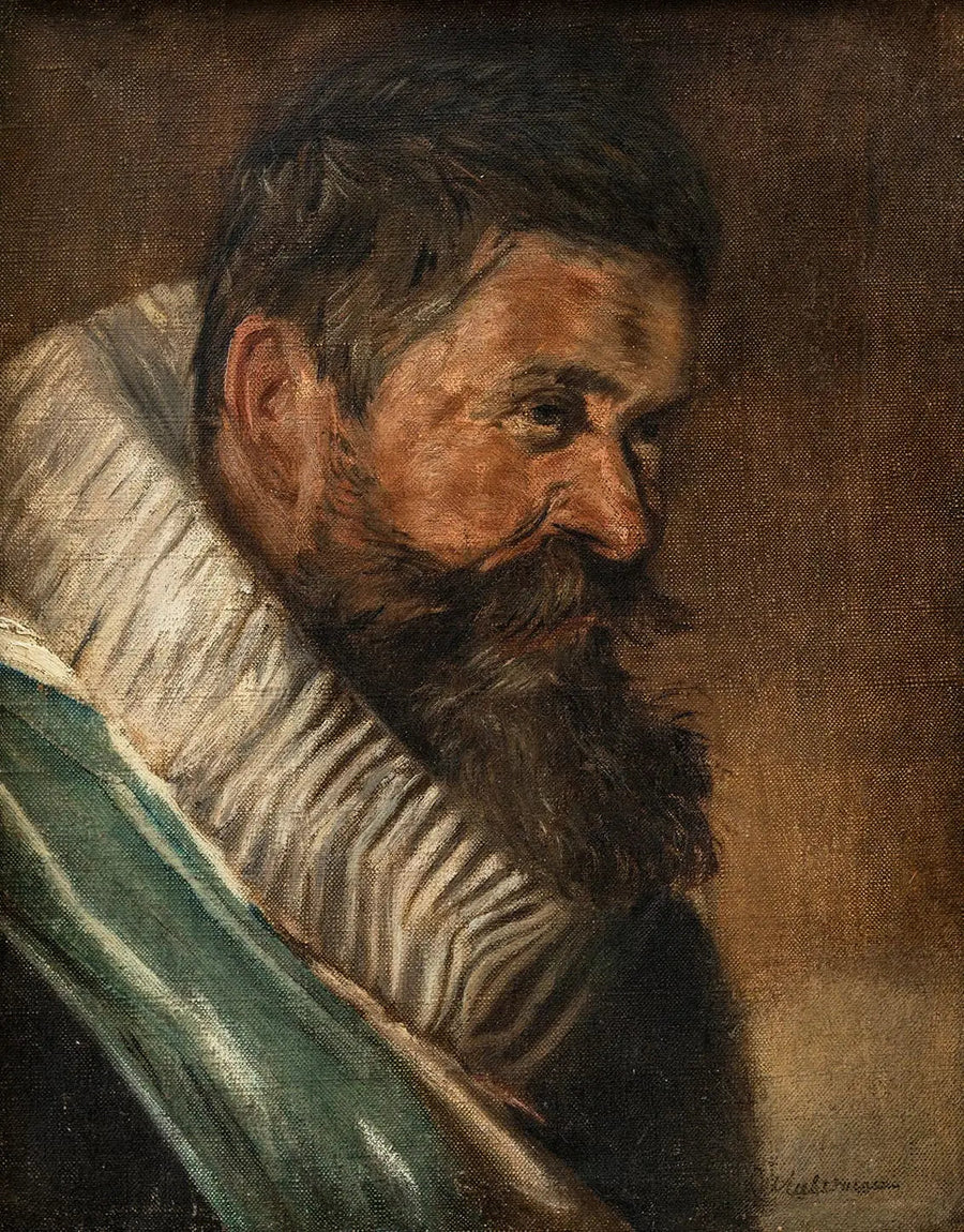 Kopf eines St. Adriansschützen aus dem Jahr 1627, Kopie nach Frans Hals - Max Liebermann