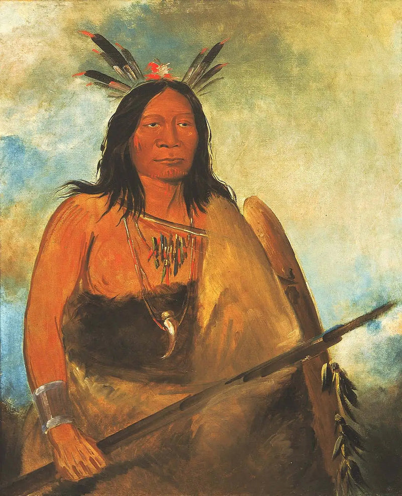 Kots-o-kó-ro-kó, Poil du cou du taureau, un chef - George Catlin