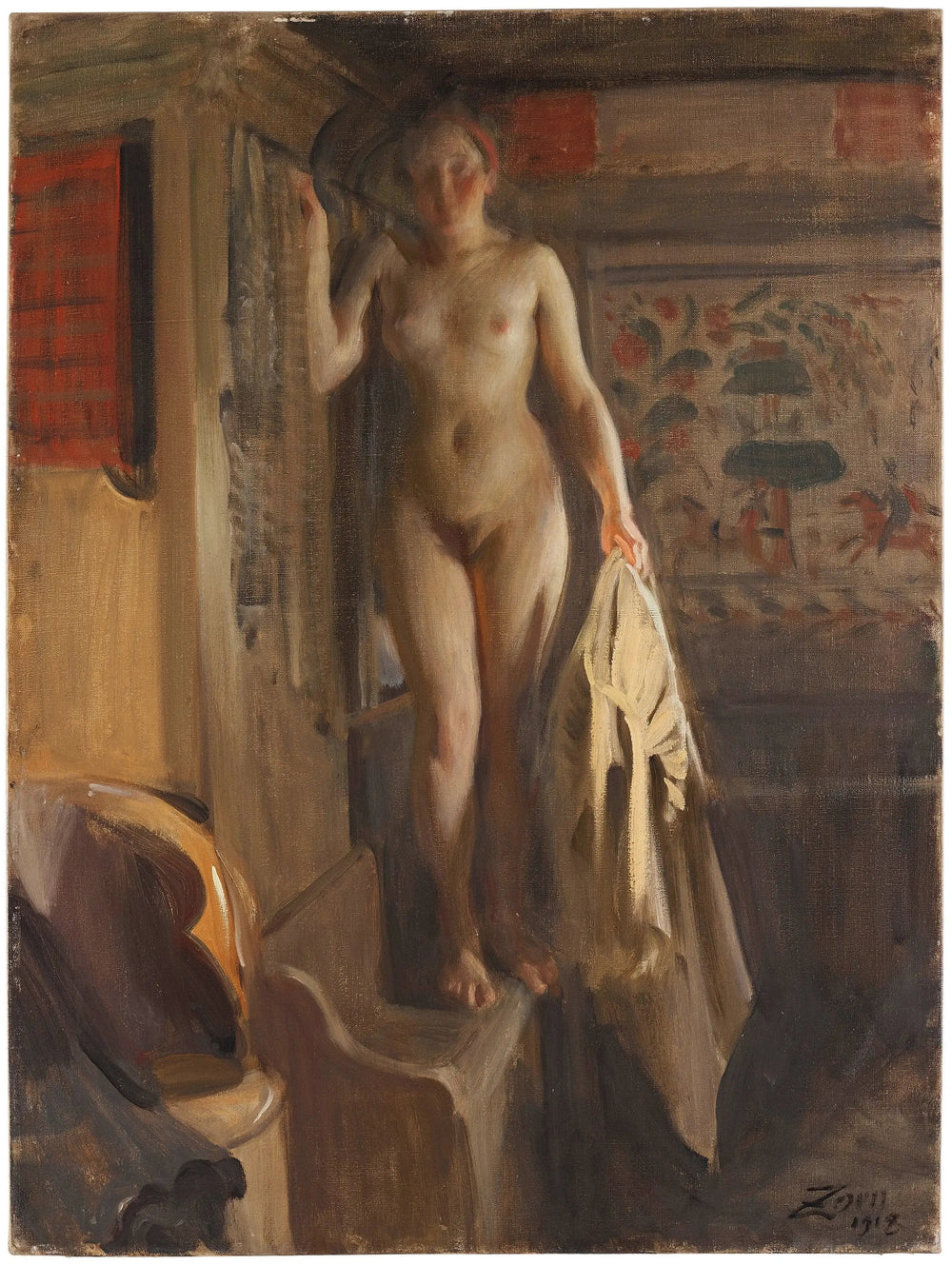 Kuvåsängen - Anders Zorn image 1 reproduction artisanale de tableau