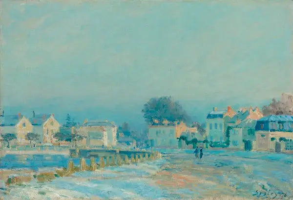 L'Abreuvoir à Marly-Le-Roi, gelée blanche - Alfred Sisley