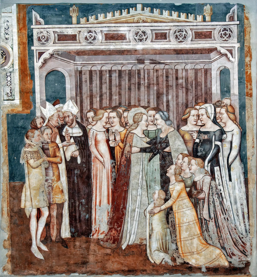 L'adieu d'Ursule à sa mère (Histoires de Sainte Ursule) - Tomaso da Modena image 1 reproduction artisanale de tableau