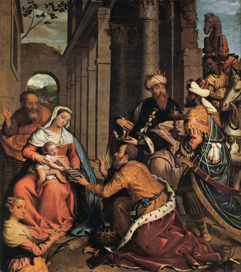 L'Adoration des mages avec sainte Lucie - Giovanni Battista Moroni