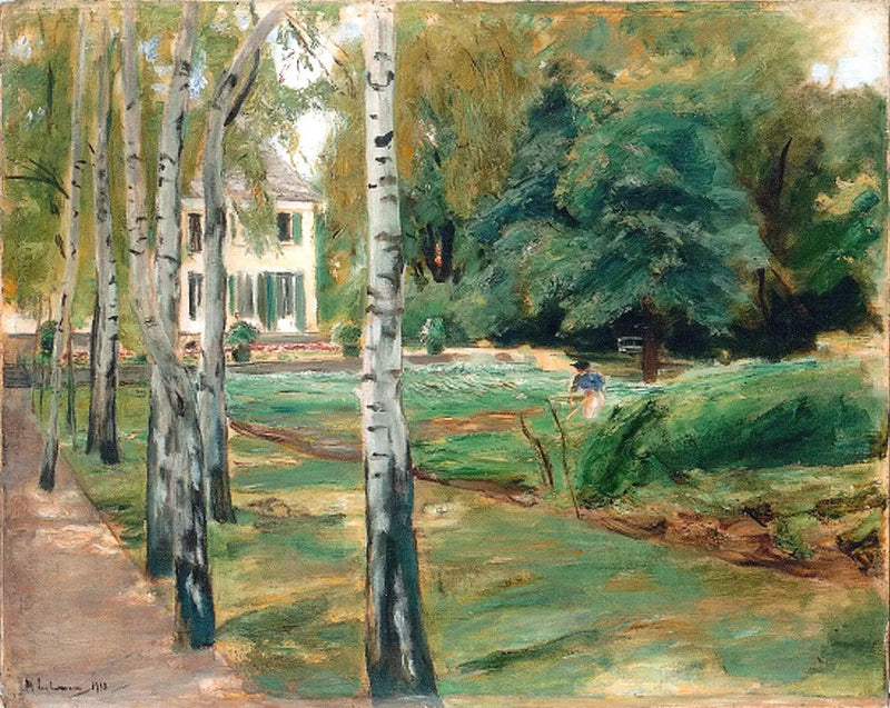 L'allée des bouleaux dans le jardin de Wannsee à l'ouest - Max Liebermann
