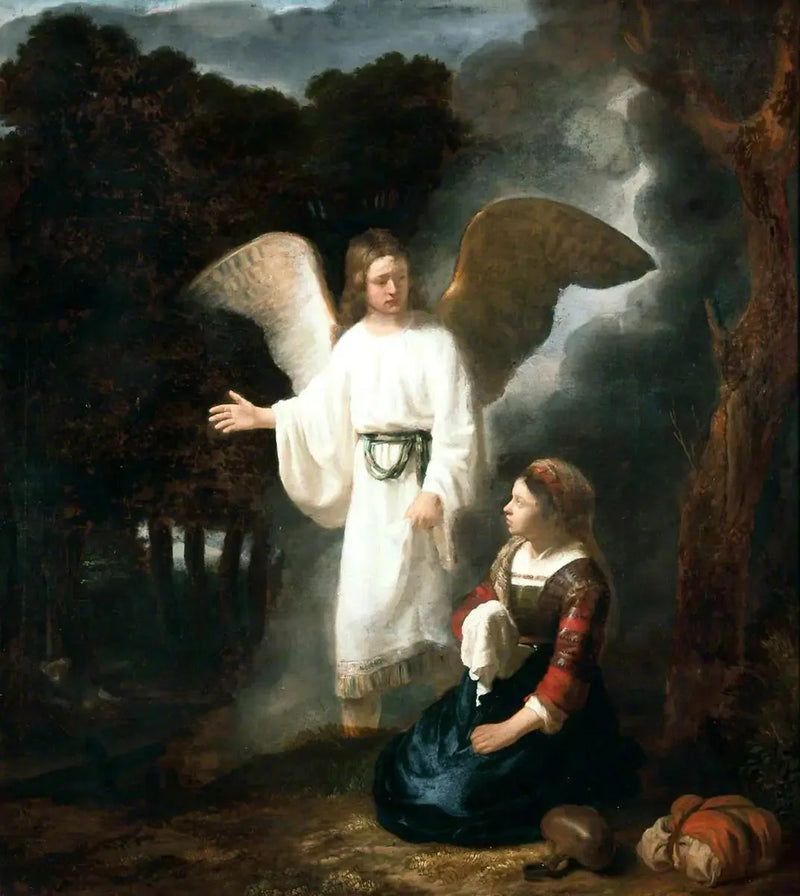L'ange apparaissant à Agar - Rembrandt