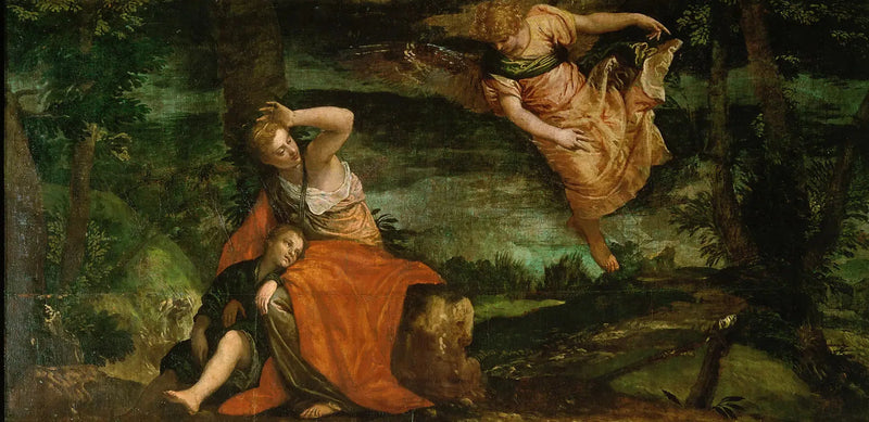 L'ange apparaît à Agar dans le désert / Agar et Ismaël dans le désert de Bersheeba - Paul Véronèse