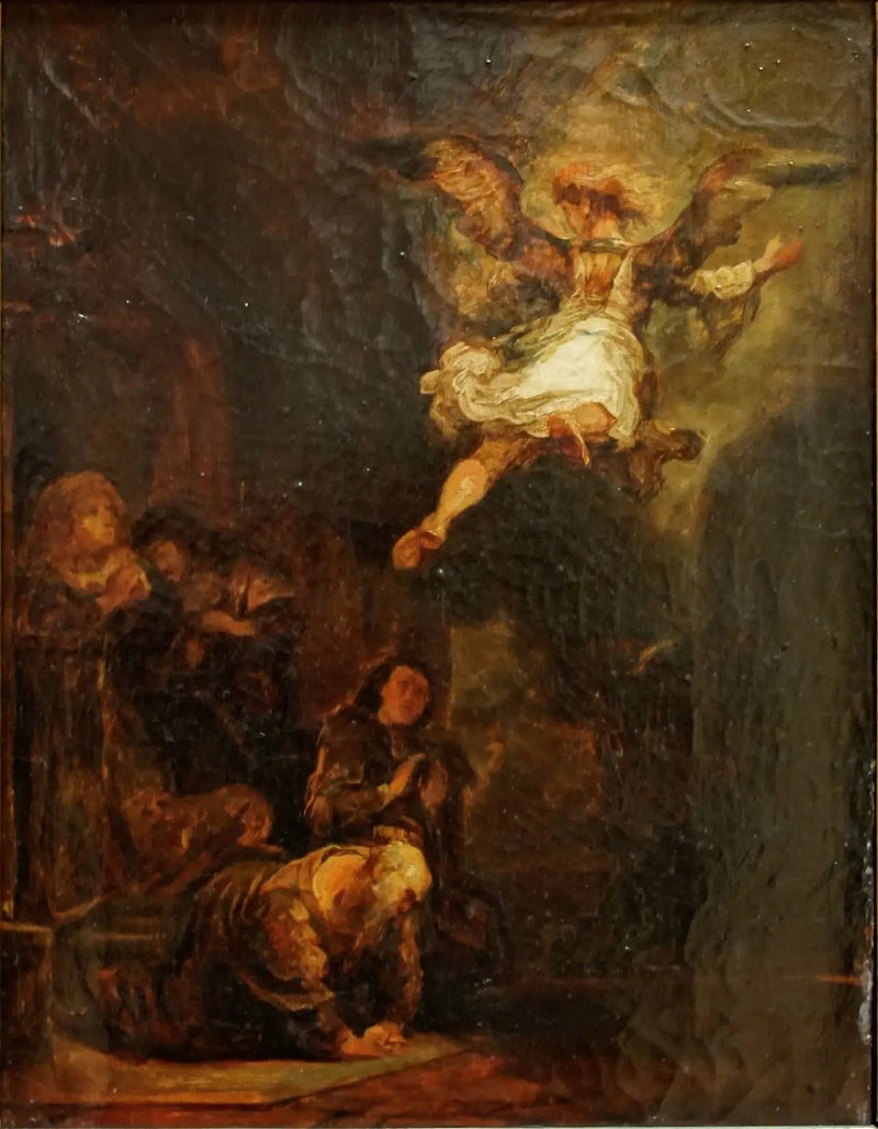 L'ange Raphaël quittant Tobie - Eugène Delacroix