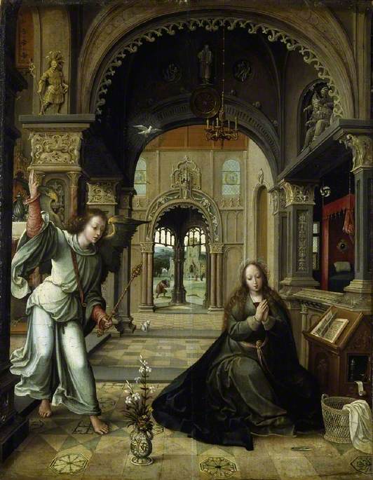 L'Annonciation - Bernard van Orley image 1 copie de tableau peinte à la main