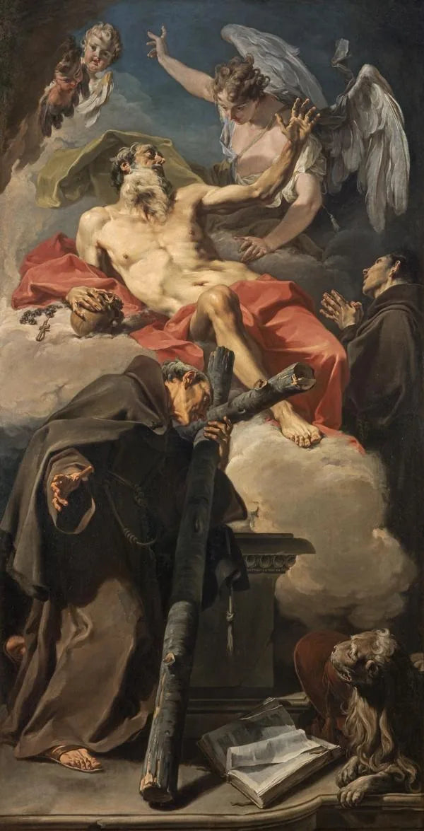 L'apothéose de saint Jérôme avec saint Pierre d'Alcántara et Antonino da Patti - Giovanni Battista Pittoni