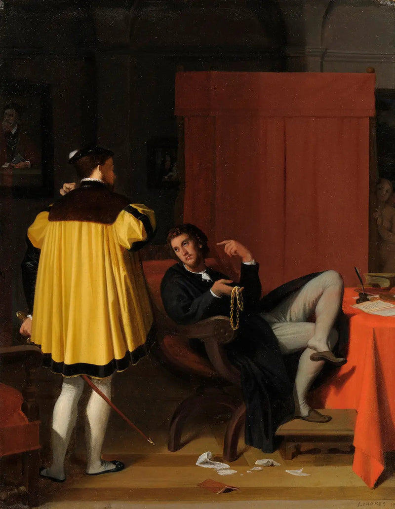 L'Arétin et l'envoyé de Charles Quint - Jean-Auguste-Dominique Ingres