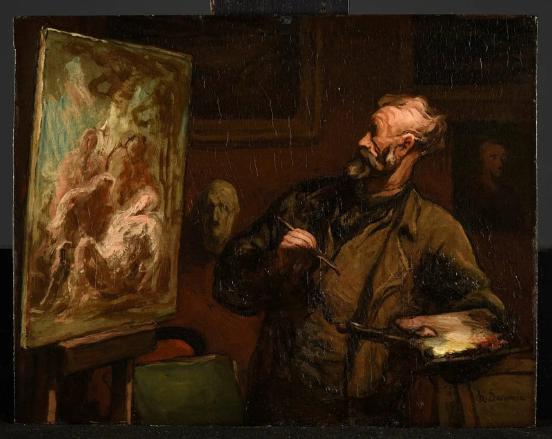 L'artiste à la mise au tombeau - Honoré Daumier
