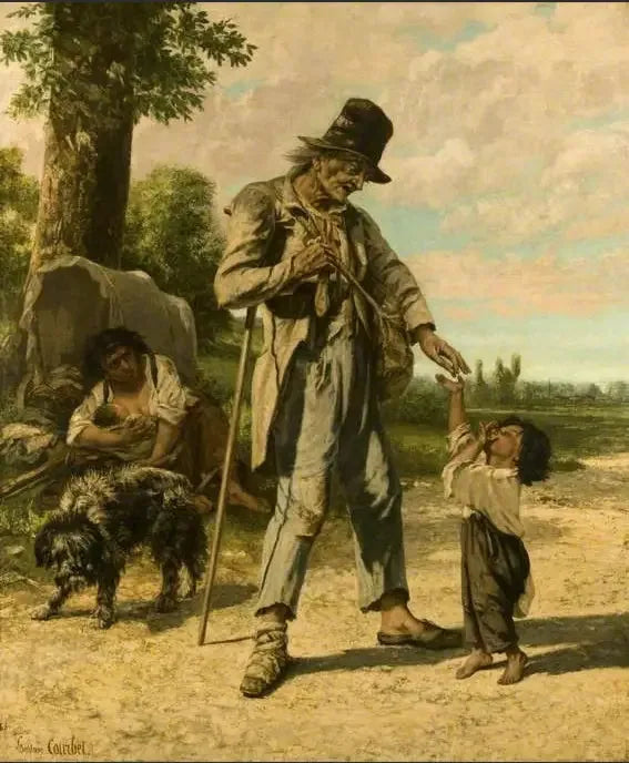 L'Aumône d'un mendiant à Ornans - Gustave Courbet