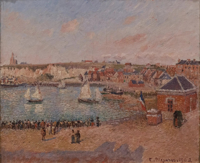 L’Avant-port de Dieppe, après-midi, soleil - Camille Pissarro