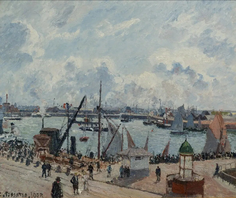 L'avant-port du Havre. Matin. Soleil. Marée montantel - Camille Pissarro