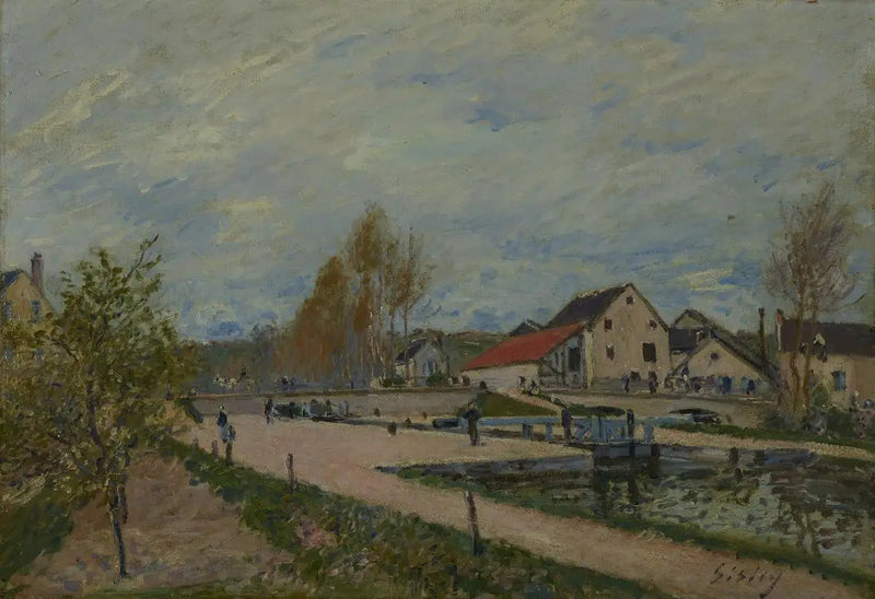 L'écluse de Bourgogne à Moret-sur-Loing - Alfred Sisley