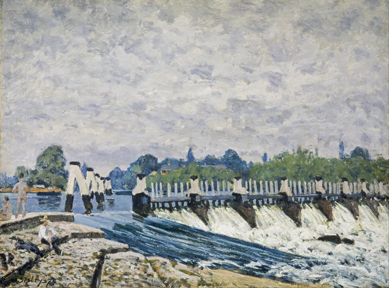 L'Écluse de Molesey près de Hampton Court, effet du matin - Alfred Sisley