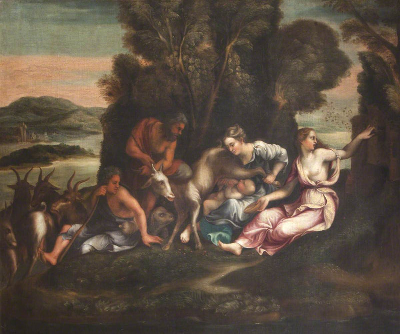 L'éducation de Jupiter - Giulio Romano