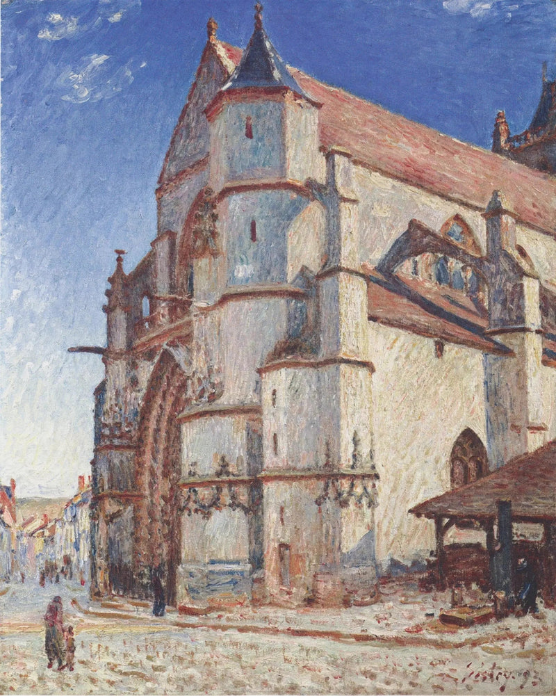 L'Église de Moret au soleil du matin - Alfred Sisley