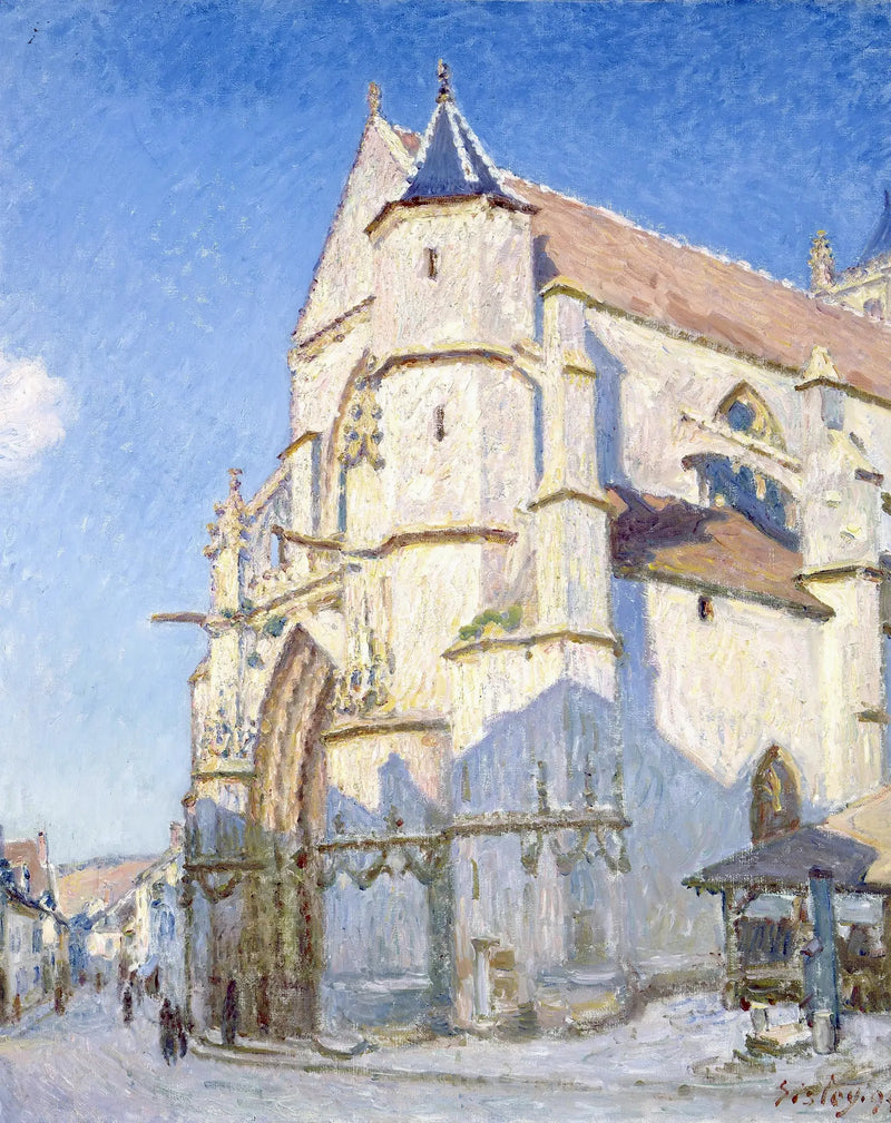 L'Église de Moret, le soir - Alfred Sisley