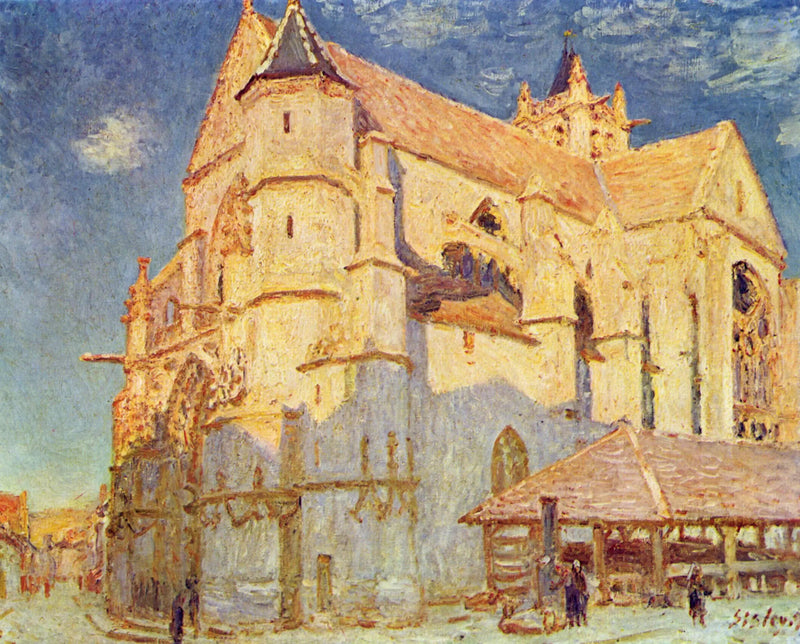 L'Église de Moret (plein soleil) - Alfred Sisley