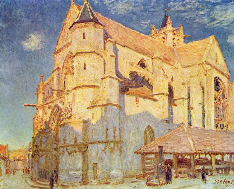 L'Église de Moret (plein soleil) - Alfred Sisley