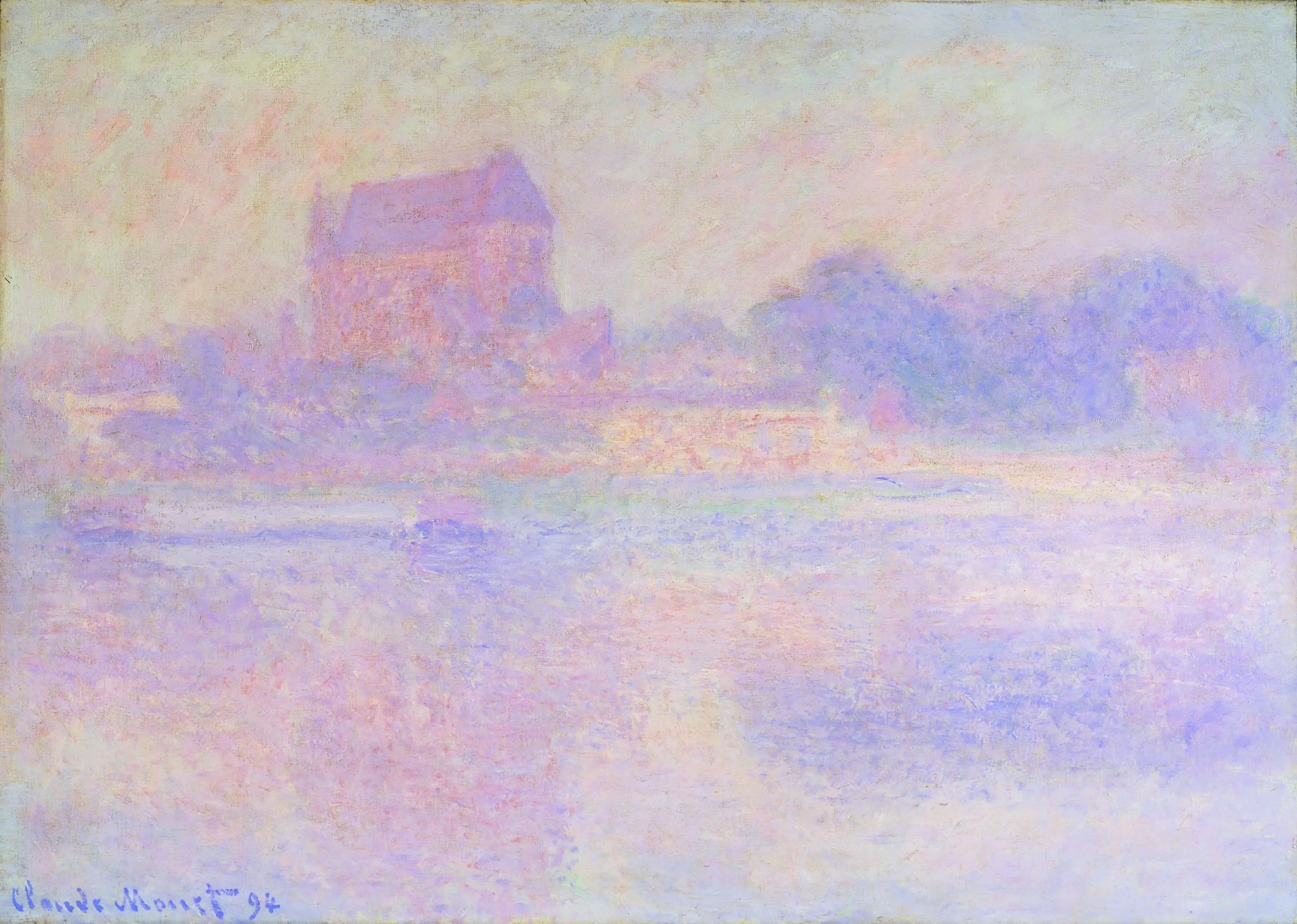 L'église de Vernon, brouillard - Claude Monet image 1 copie peinte à la main à l’huile