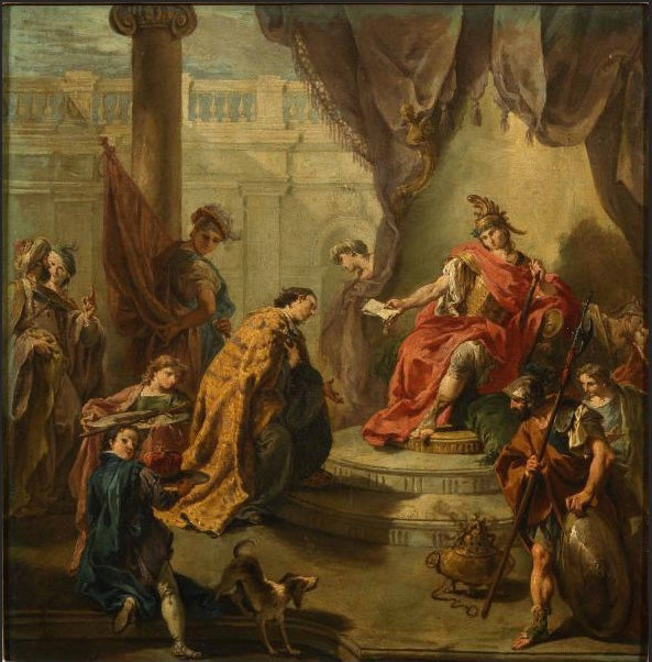 L'empereur Flavius Honorius élit Constance III fils co-gouverneur - Giovanni Battista Pittoni
