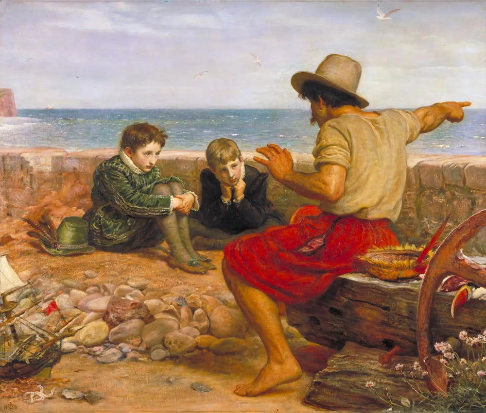 L'enfance de Raleigh - John Everett Millais image 1 tableau peint à l’huile sur toile