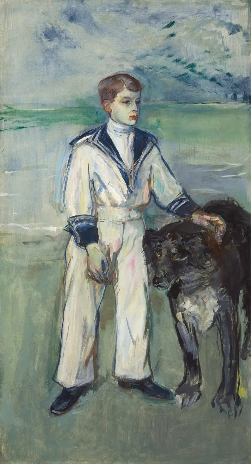 L'Enfant au chien, fils de Madame Marthe et la chienne Pamela, Taussat - Henri de Toulouse-Lautrec
