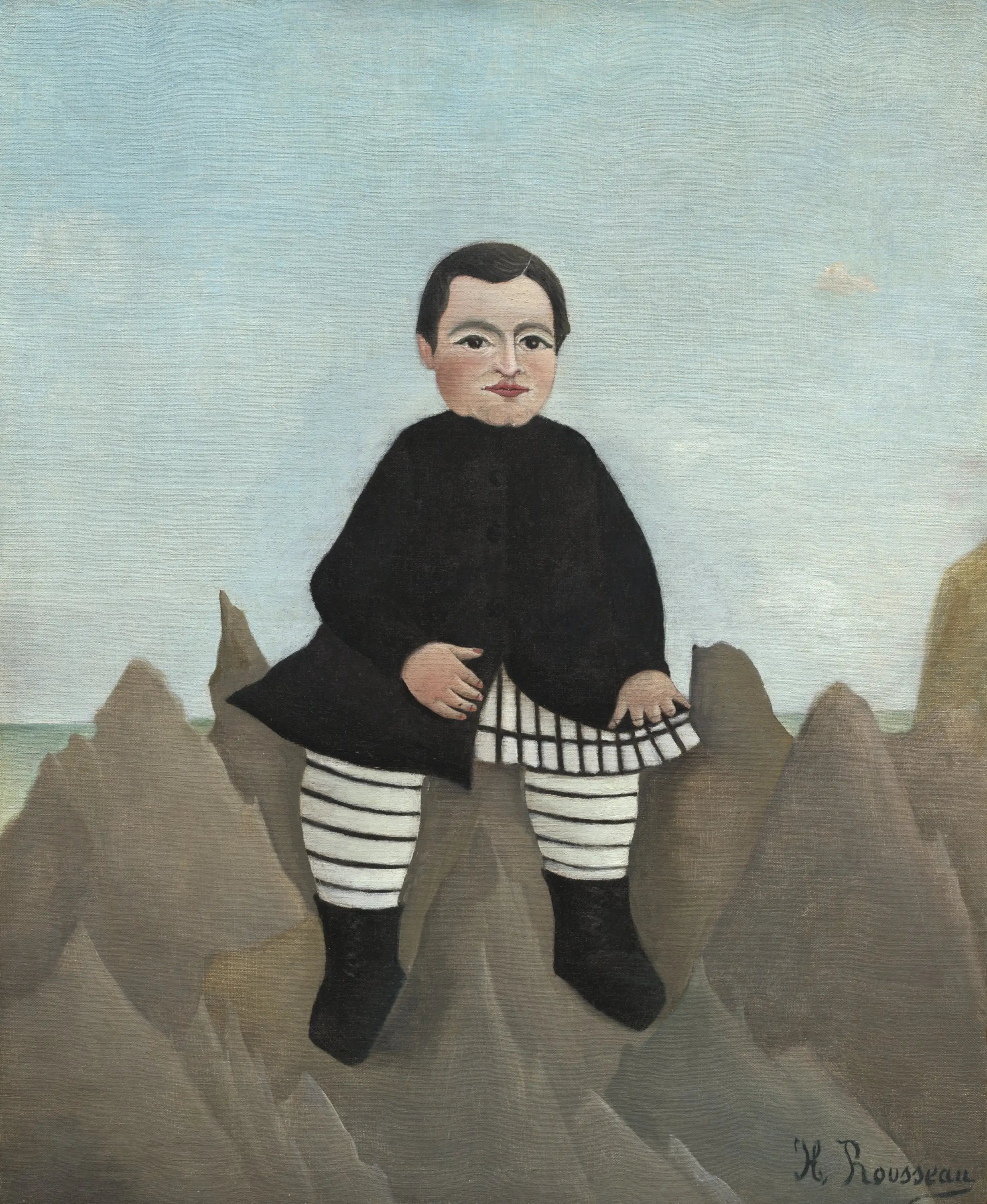 L'Enfant aux rochers - Henri Rousseau image 1 tableau peint à l’huile sur toile