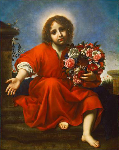 L'enfant Jésus invite l'âme chrétienne à la couronner selon le Cantique des Cantiques - Carlo Dolci image 1 reproduction de peinture à l’huile