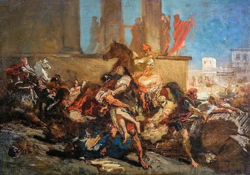 L'enlèvement des Sabines. - Eugène Delacroix