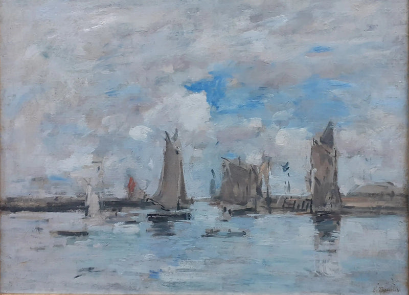 L'Entrée du port de Trouville - Eugène Boudin