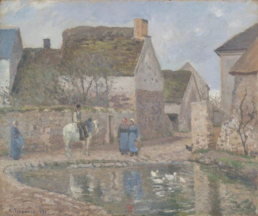 L'étang aux canards d'Ennery - Camille Pissarro