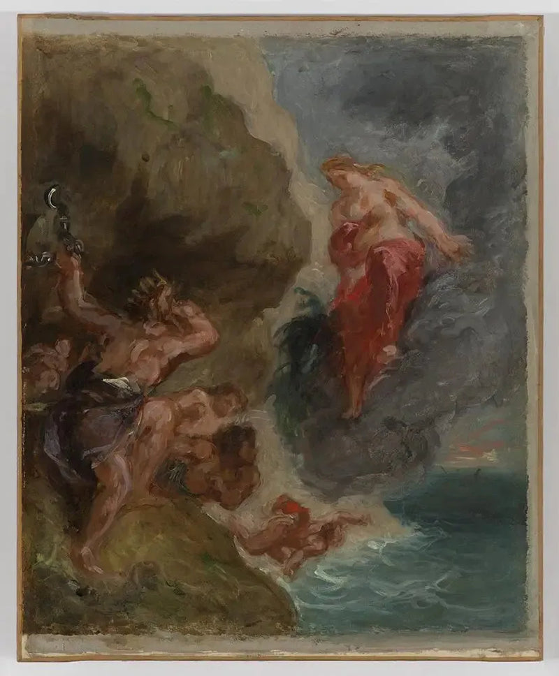 L'Hiver. Junon implore Éole - Eugène Delacroix