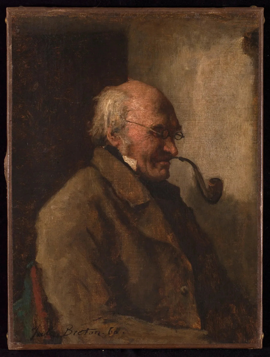 L'homme à la pipe - Jules Breton