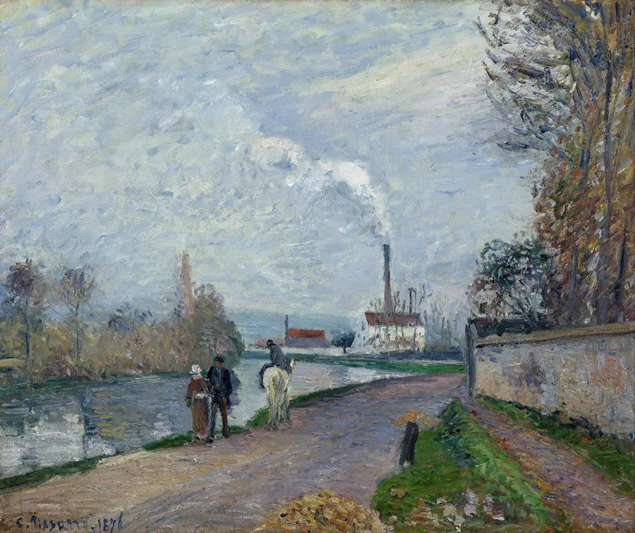 L'Oise à Pontoise, temps gris - Camille Pissarro