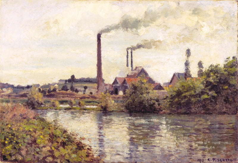 L'usine à Pontoise - Camille Pissarro