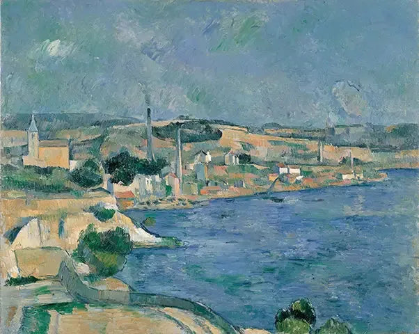 La Baie de Marseille, avec vue sur le village Saint-Henri près de l'Estaque - Paul Cézanne