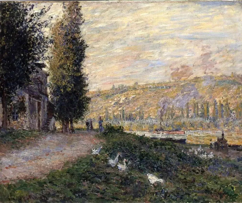 La berge à Lavacourt - Claude Monet