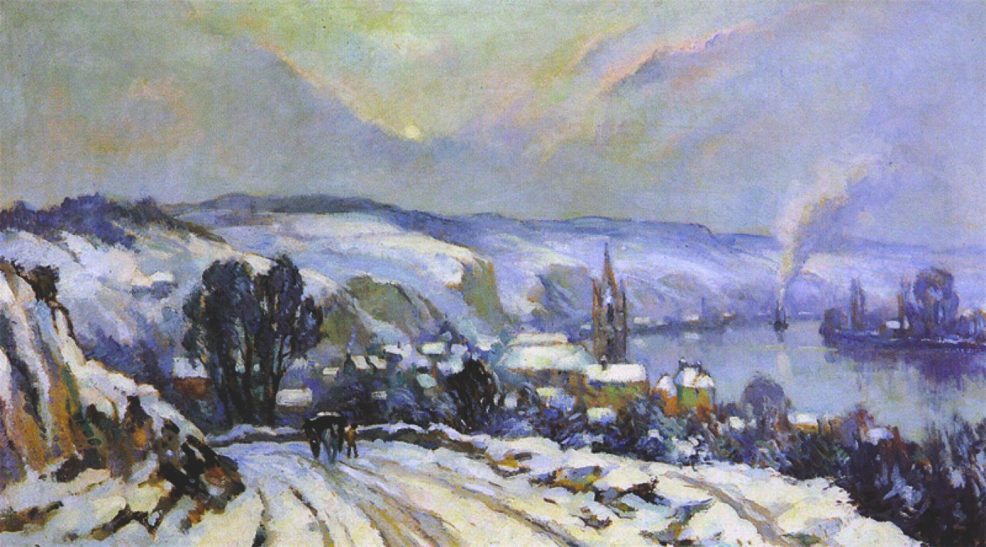 La Bouille sous la Neige - Robert Antoine Pinchon
