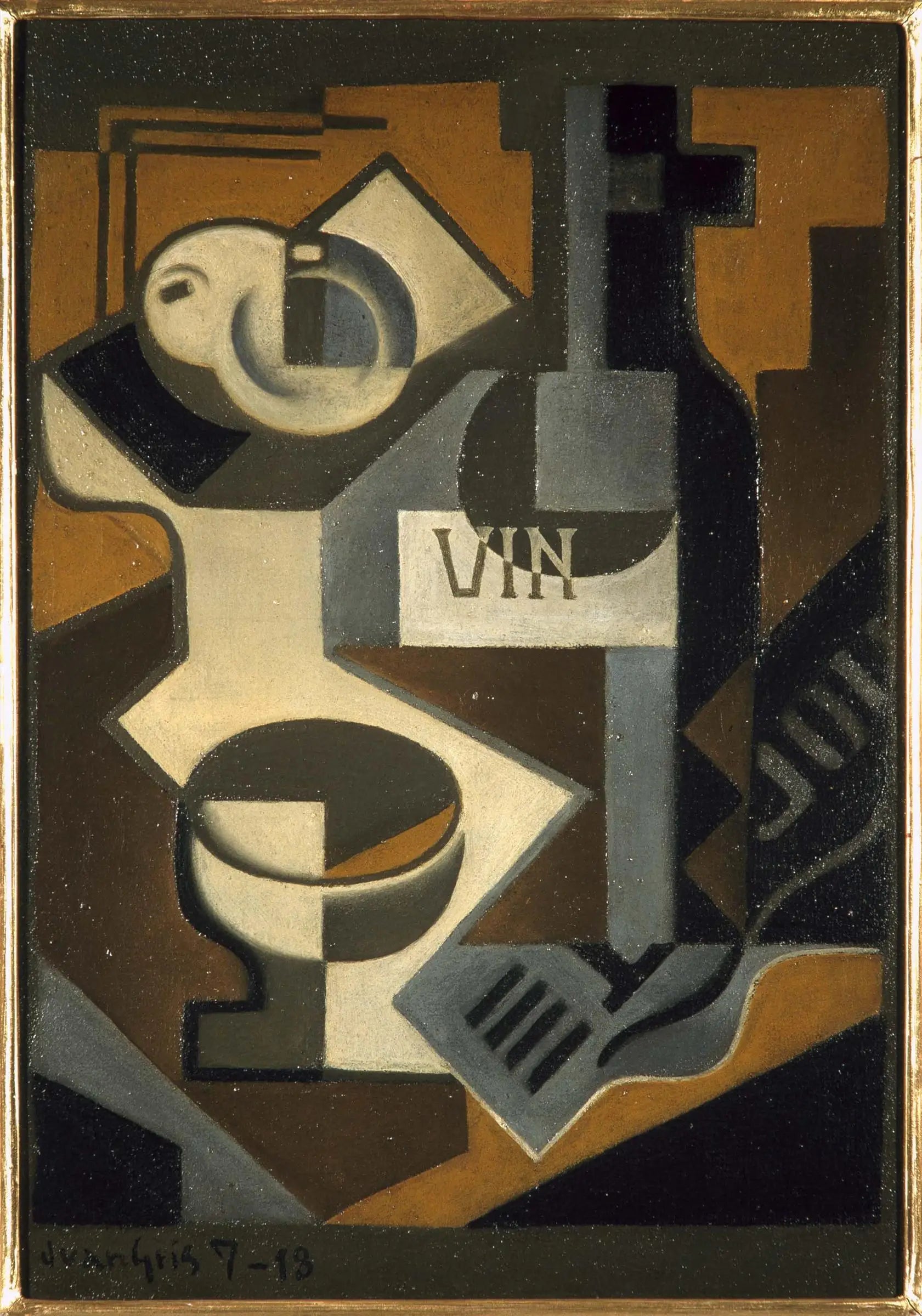 La bouteille de vin - Juan Gris - Alpha Reproduction